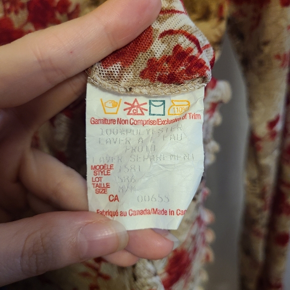 Vintage Y2K Whimsigoth Floral Fairy Wide-Sleeve Frilly V-Neck Top - Picture 2 of 4